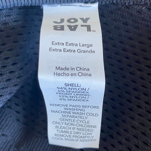 NEW JOYLAB Activewear One Piece Bodysuit Charcoal Gray XXL Sporty Compression - Picture 5 of 5